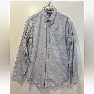 Eddie Bauer Dress Shirt Mens Striped Wrinkle Free Relaxed Fit Large‎ Tall (634)